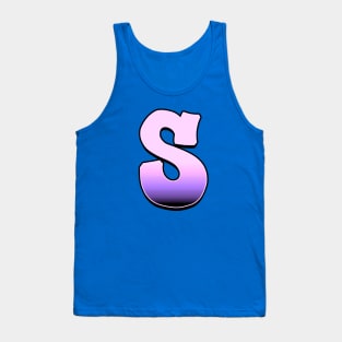 Letter S - Pink fade Tank Top